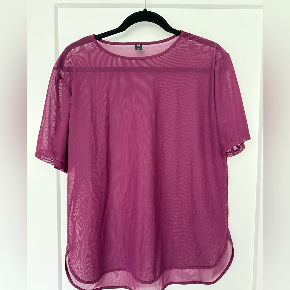 NOLI Mesh Flow Tee - Wine